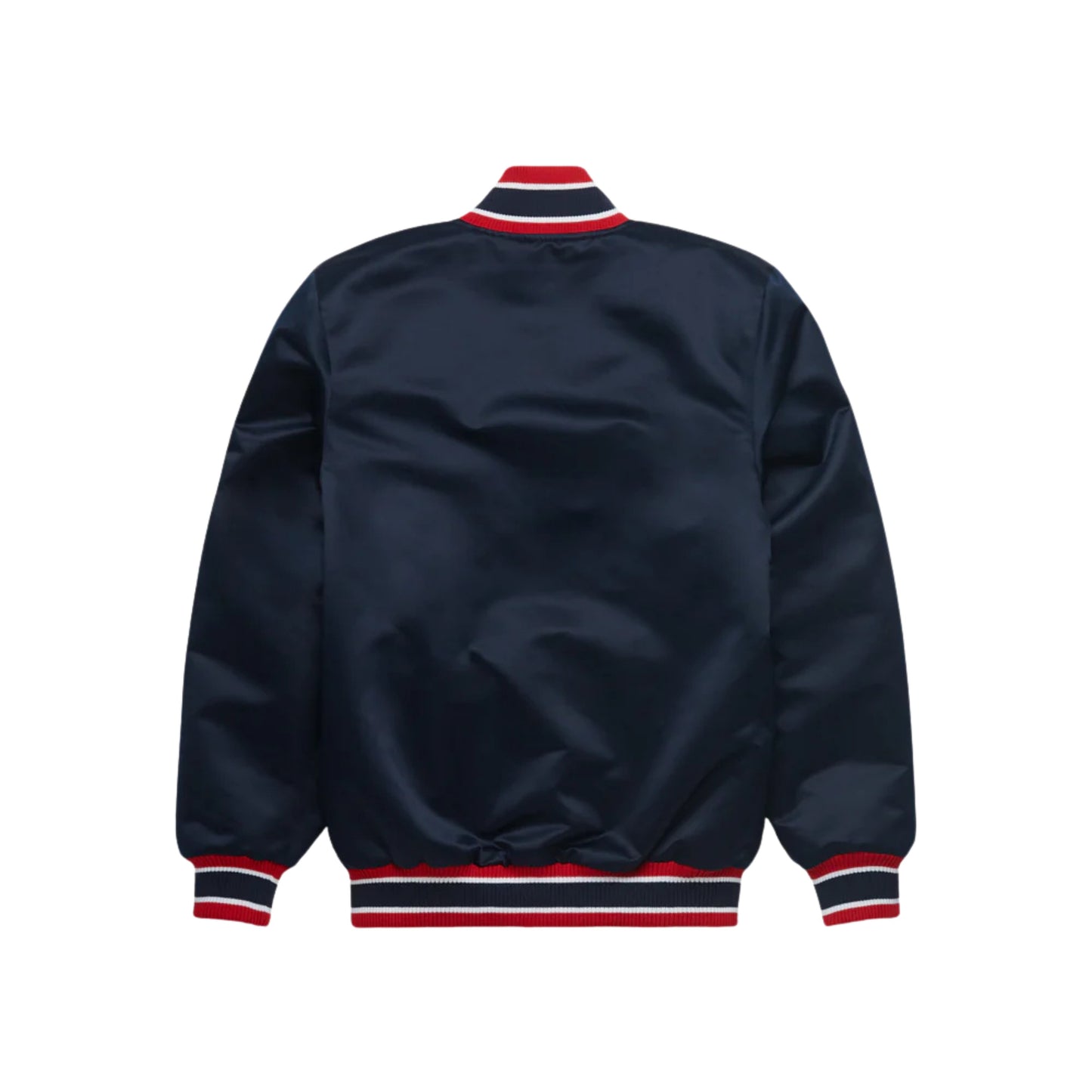 MLB Boston Red Sox Navy Blue Satin Bomber Jacket for Men & Women