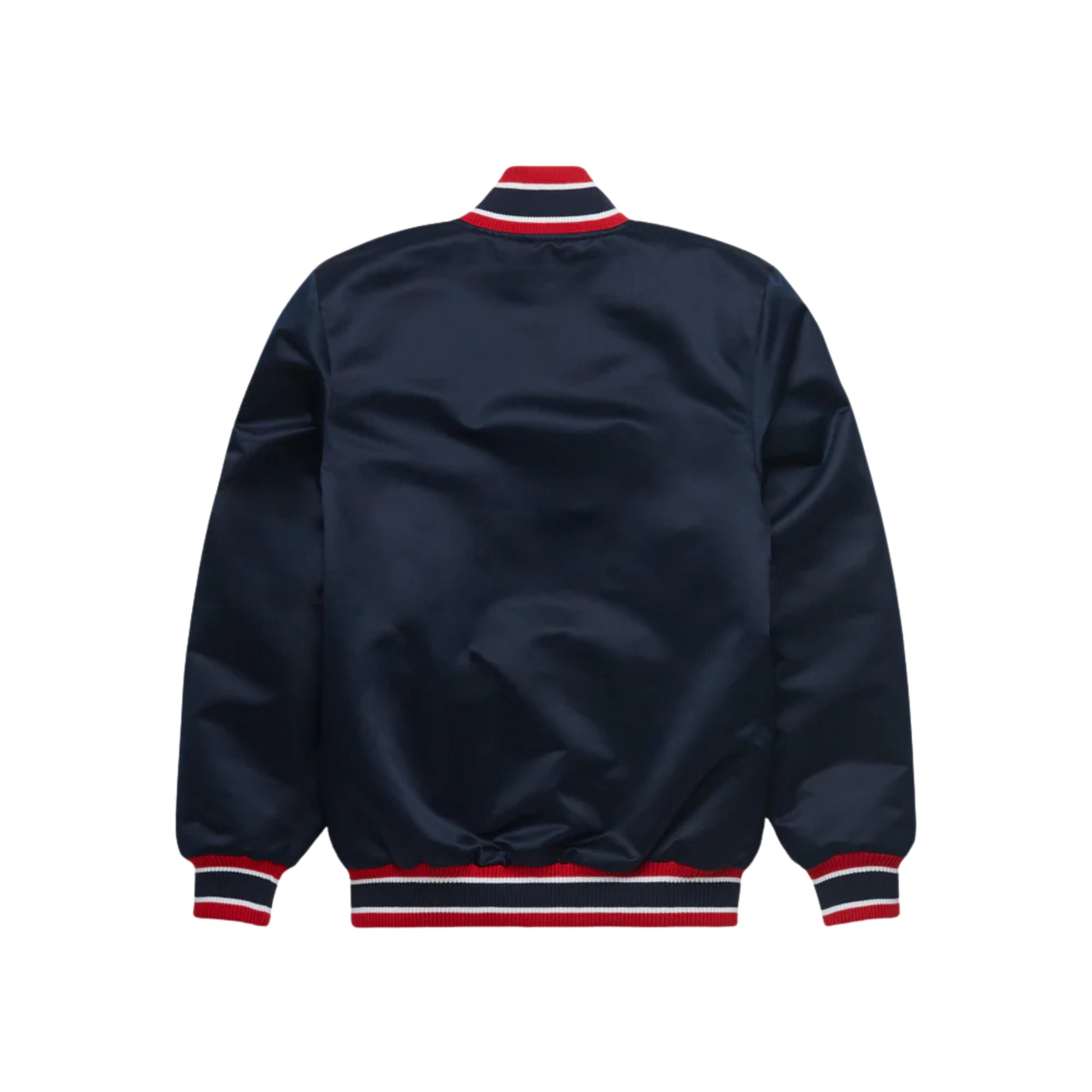 MLB Boston Red Sox Navy Blue Satin Bomber Jacket for Men & Women
