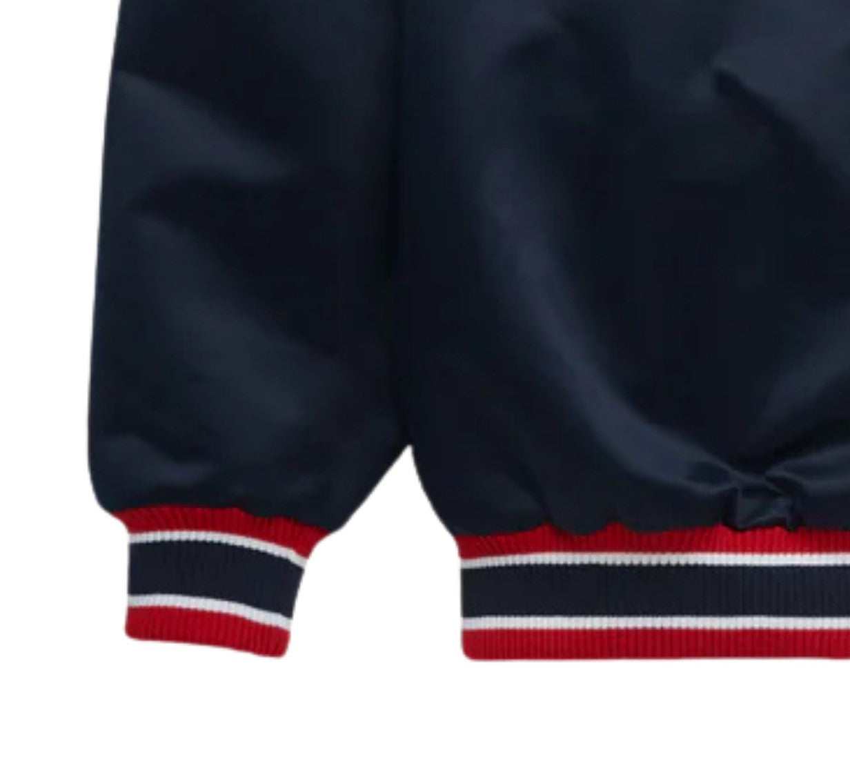 MLB Boston Red Sox Navy Blue Satin Bomber Jacket for Men & Women
