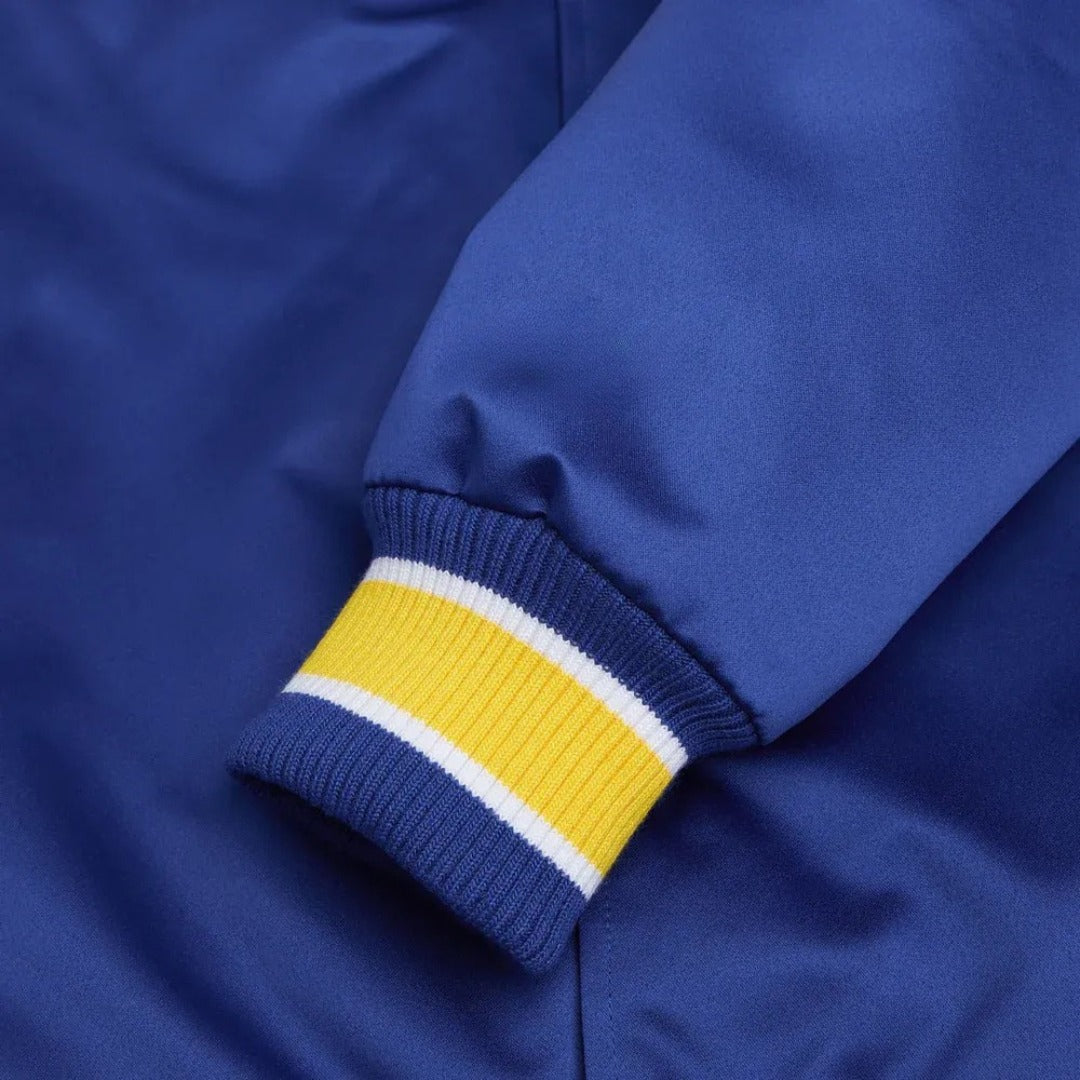 MLB Classic Seattle Mariners Royal Blue Satin Bomber Jacket for Men & Women