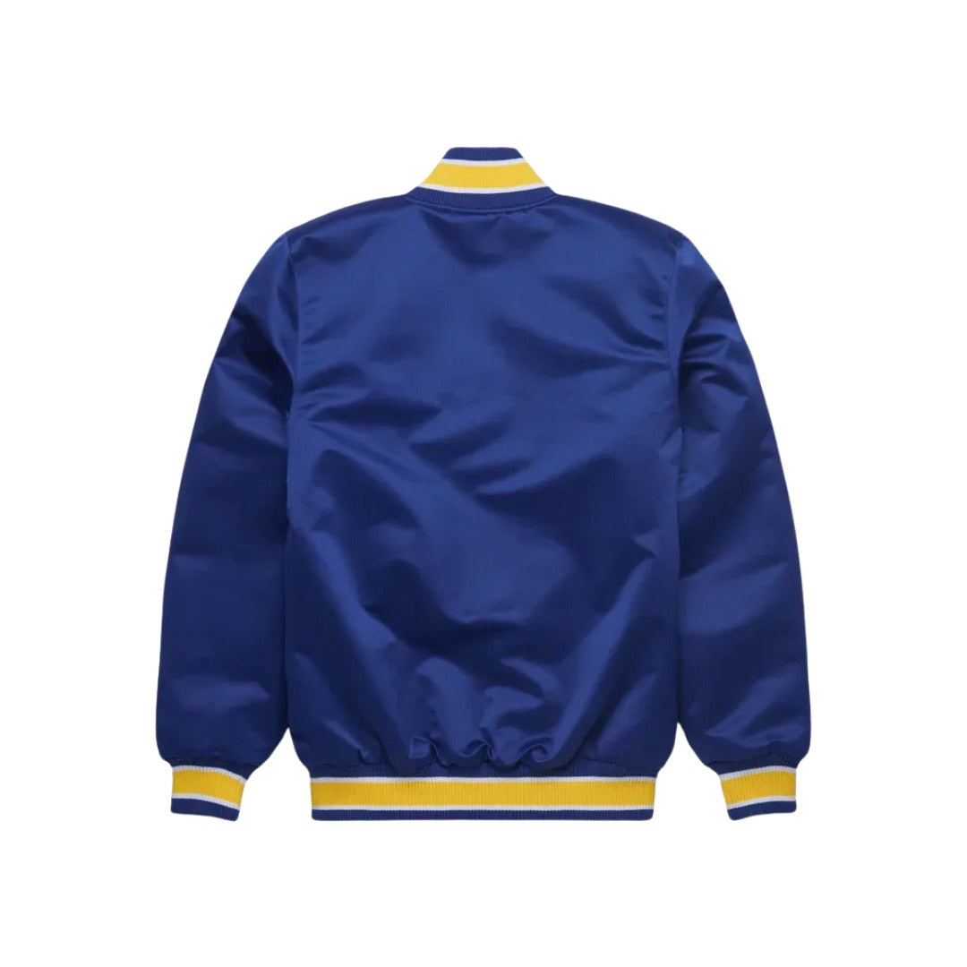 MLB Classic Seattle Mariners Royal Blue Satin Bomber Jacket for Men & Women