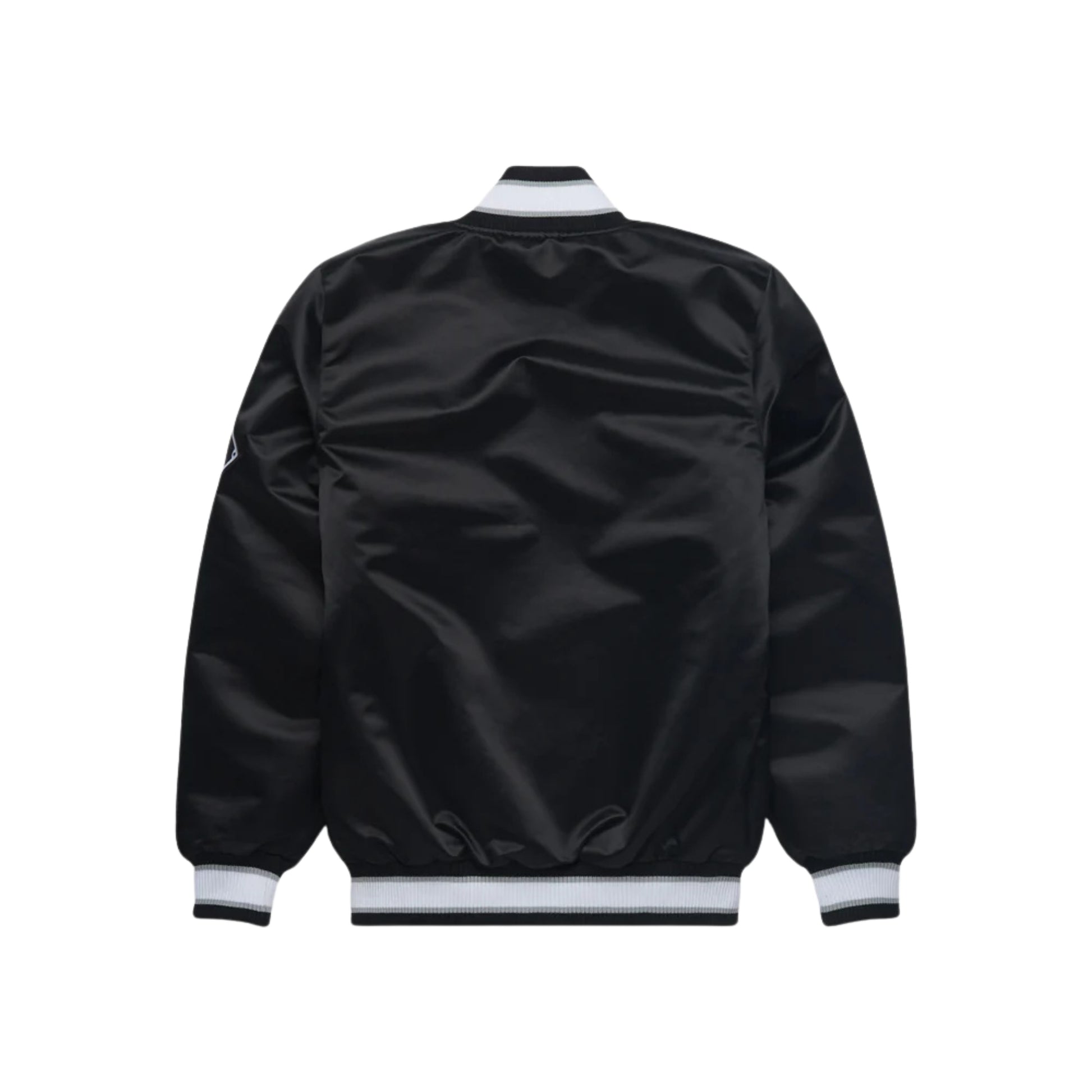 MLB Chicago White Sox Black Satin Bomber Jacket for Men & Women