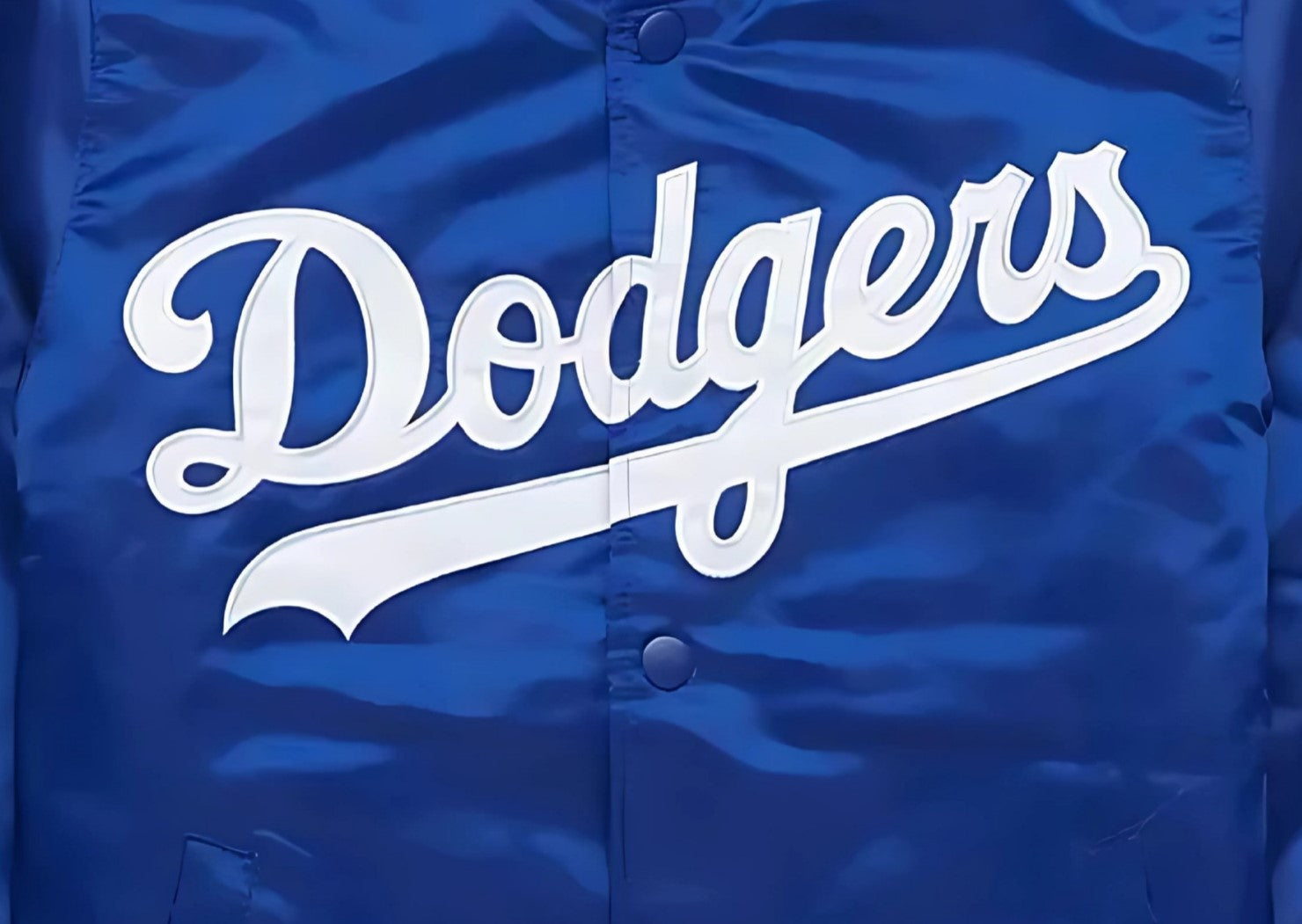MLB Los Angeles Dodgers Royal Blue Satin Bomber Jacket for Men & Women