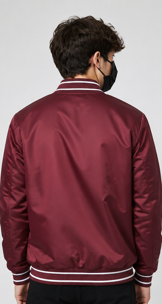 MLB Philadelphia Phillies Maroon Satin Bomber Jacket for Men & Women