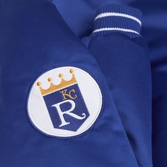 MLB Kansas City Royals Royal Blue Satin Bomber Jacket for Men & Women
