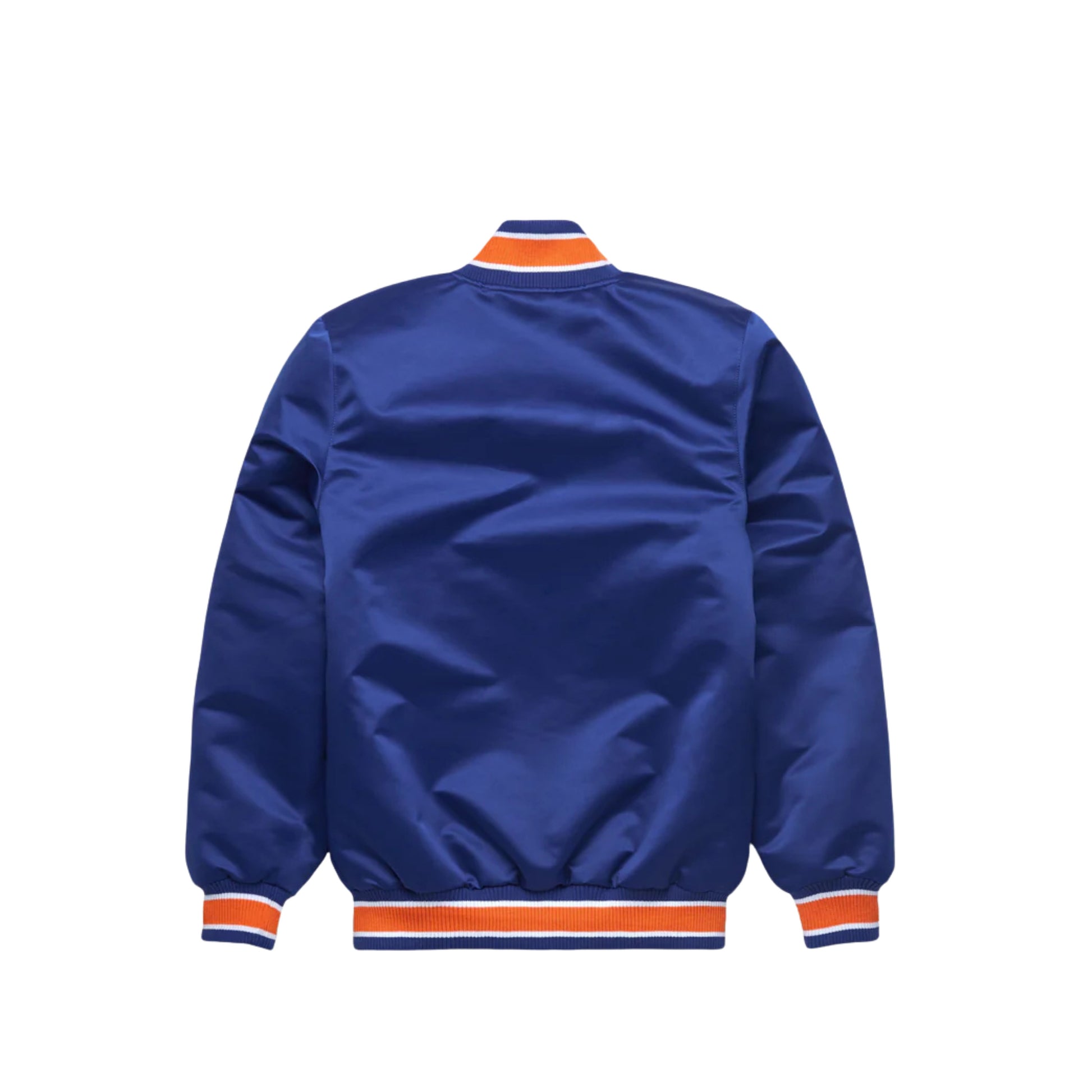 MLB New York Mets Royal Blue Satin Bomber Jacket for Men & Women