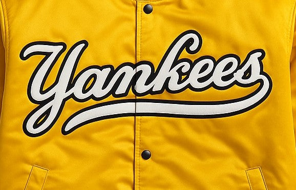 MLB New York Yankees Yellow Satin Bomber Jacket for Men & Women