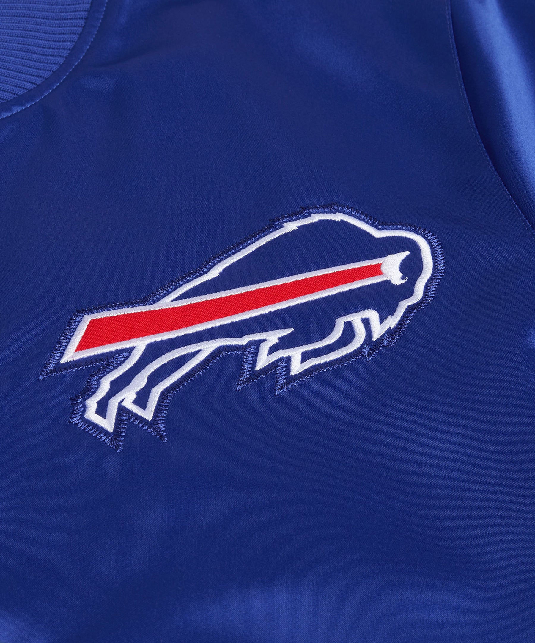 Buffalo Bills Embroidered logo on a blue fabric background