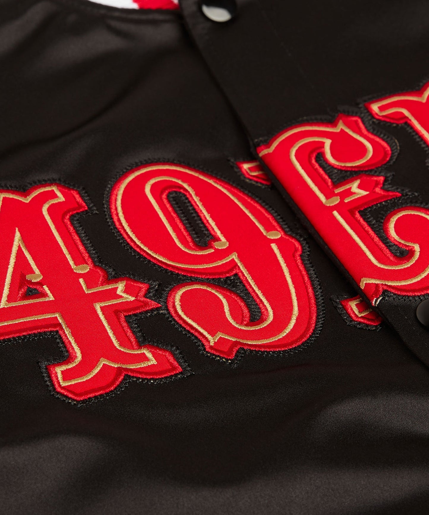 Embroidery logo "49ers" with Black Satin background
