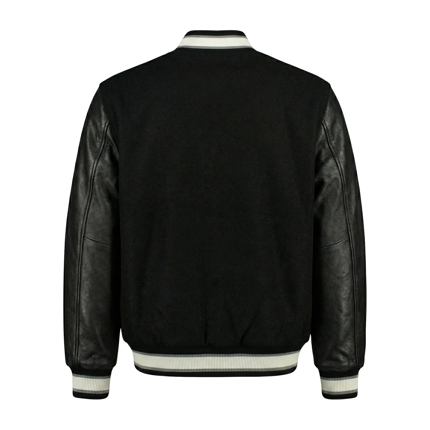 NFL Las Vegas Raiders Black Varsity Letterman Bomber Jacket for Men & Women